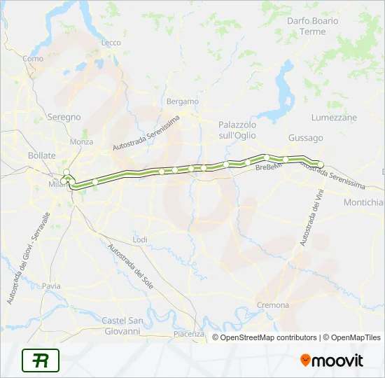 R4 Train Line Map