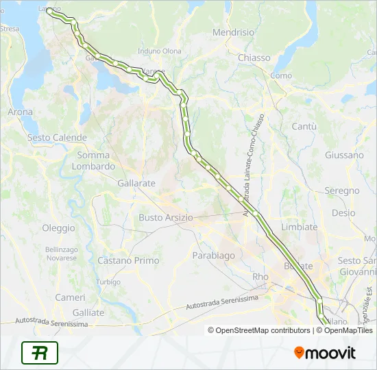 R22 Train Line Map