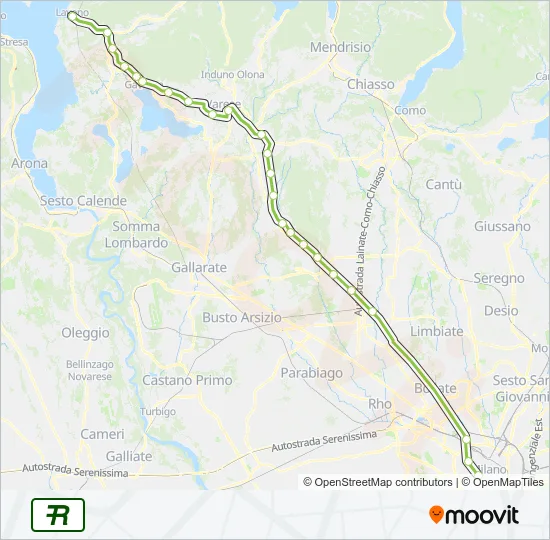 R22 Train Line Map