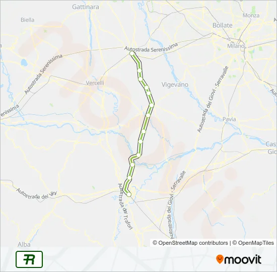 R25 Train Line Map