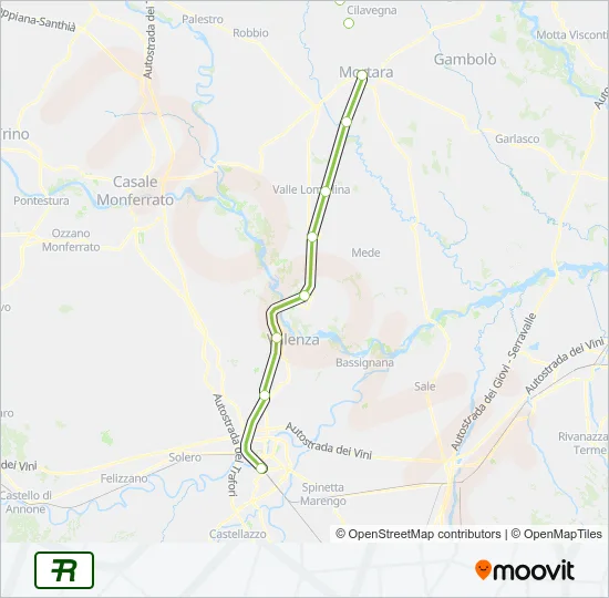 R25 Train Line Map