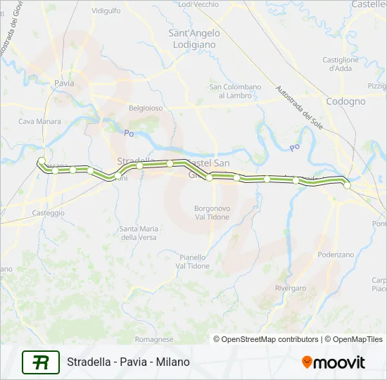 R34 Train Line Map