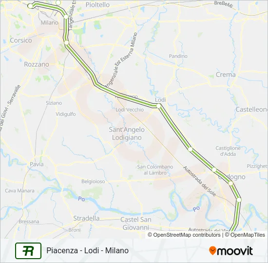 R38 Train Line Map