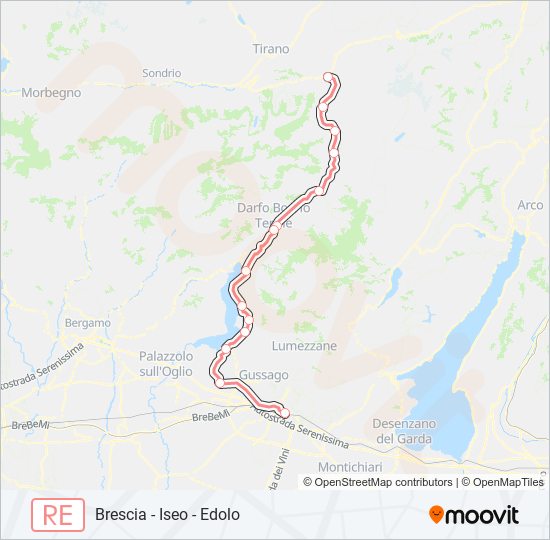 RE3 train Line Map