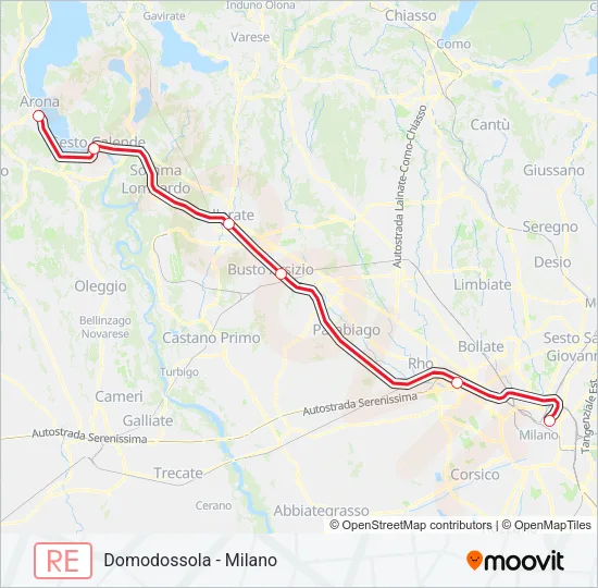 RE4 Train Line Map