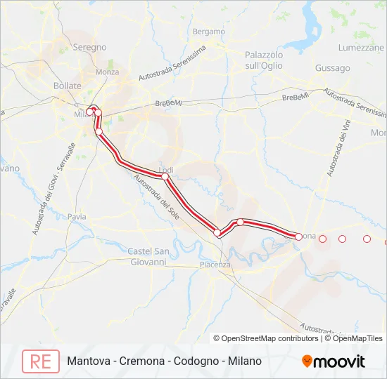 RE11 Train Line Map