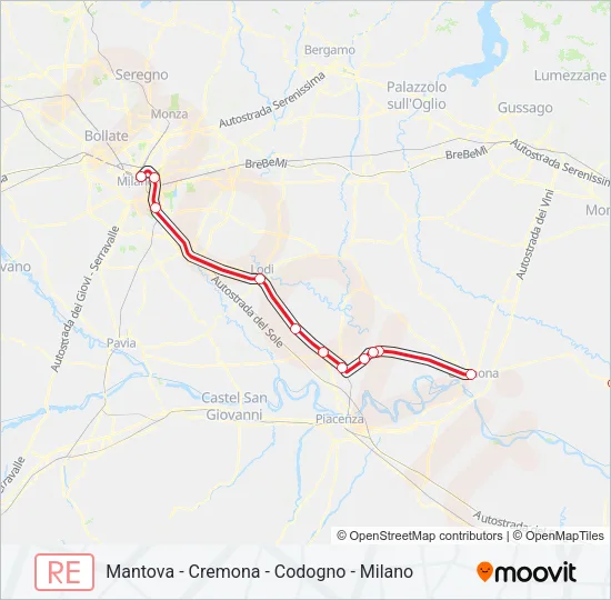 RE11 Train Line Map