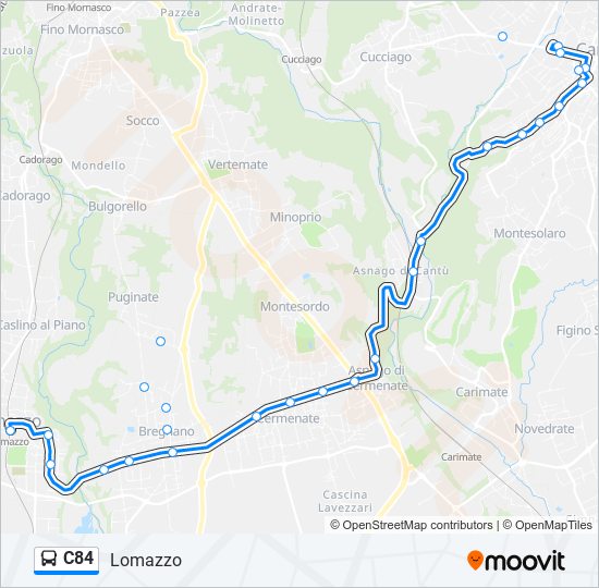 C84 bus Line Map