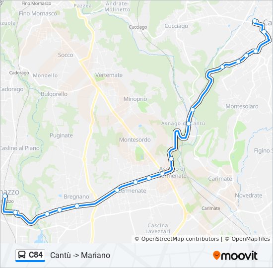 C84 bus Line Map