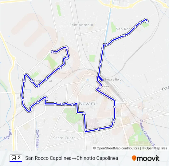2 Bus Line Map