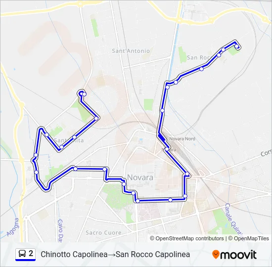 2 Bus Line Map