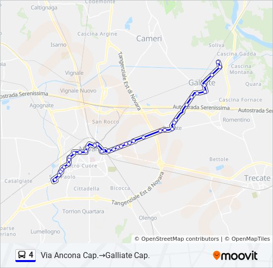Route: Stops & Maps - Via Ancona Cap.‎→Galliate Cap. (Updated)