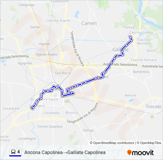 4 Bus Line Map