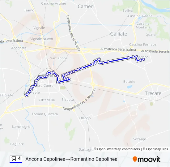 4 Bus Line Map