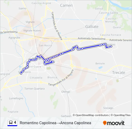 4 Bus Line Map