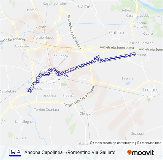 4 Bus Line Map