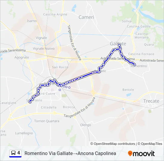 4 Bus Line Map