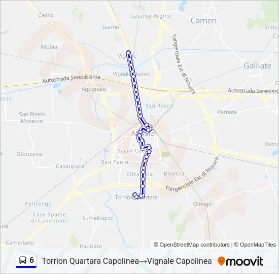 6 Bus Line Map