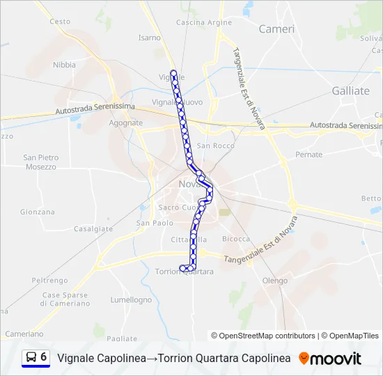 6 Bus Line Map