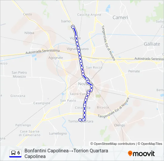 6 Bus Line Map