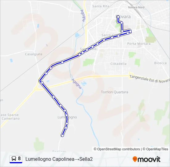 8 Bus Line Map