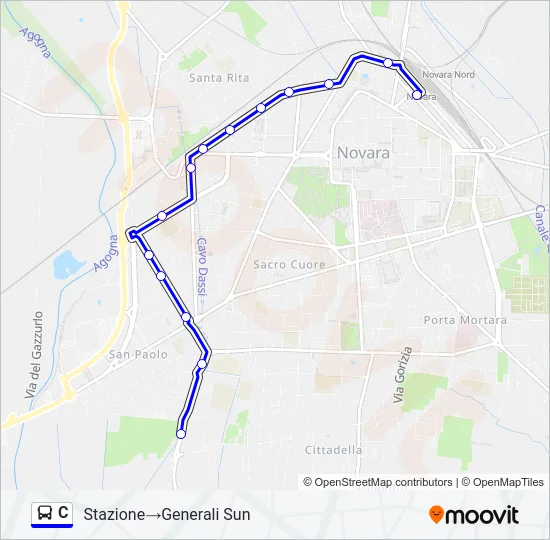 C Bus Line Map