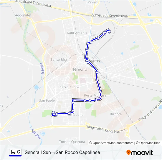 C Bus Line Map