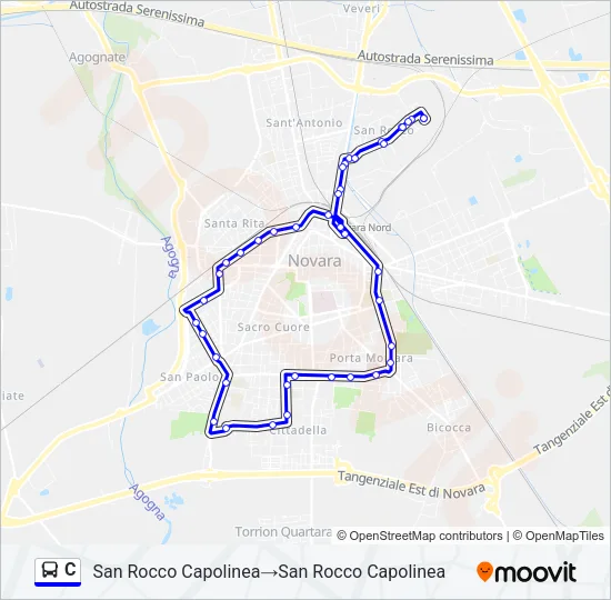 C Bus Line Map