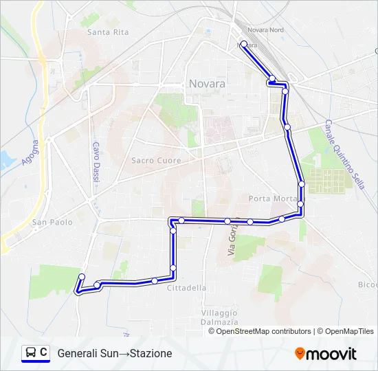 C Bus Line Map