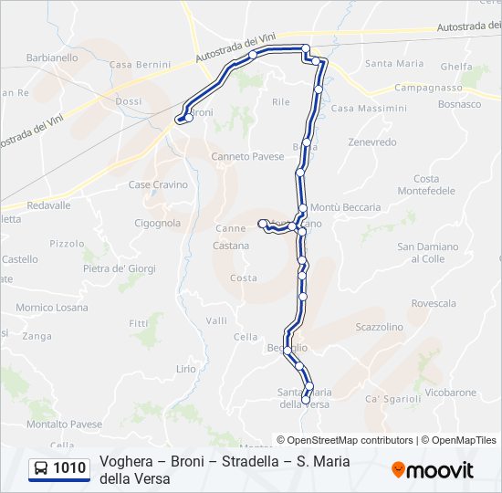 1010 bus Line Map