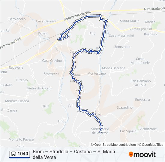1040 bus Line Map