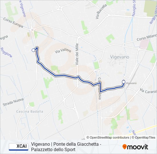 XCAI bus Line Map