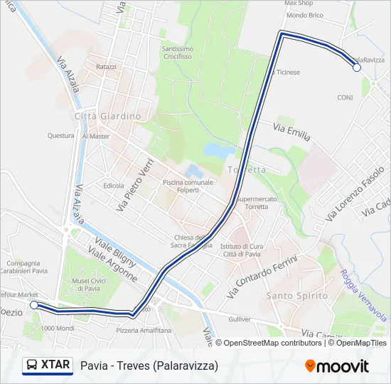 XTAR  Line Map