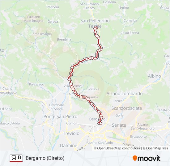 Linea B: Orari, Fermate E Mappe - Bergamo (Diretto) (Aggiornato)