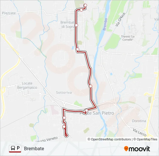 P Bus Line Map