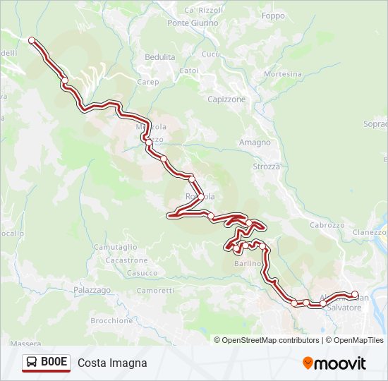 B00E bus Line Map