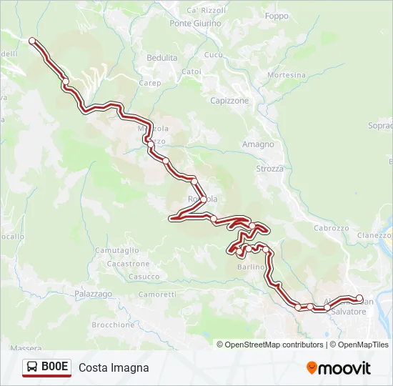 B00E Bus Line Map