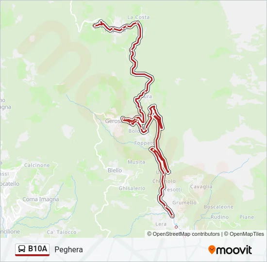 B10A Bus Line Map
