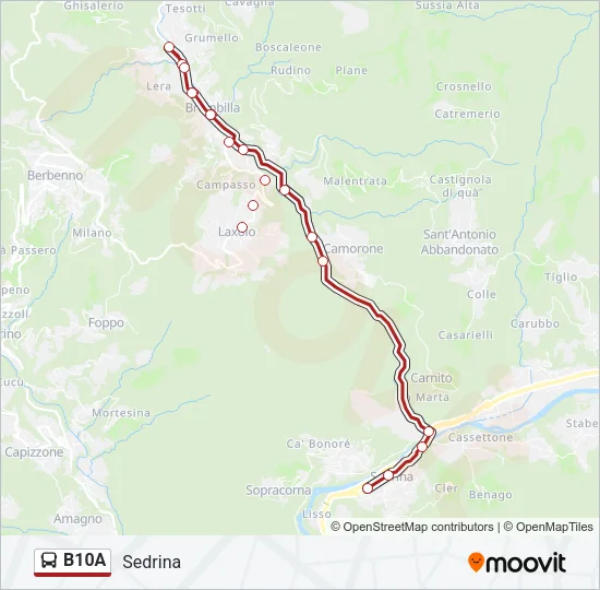 B10A Bus Line Map