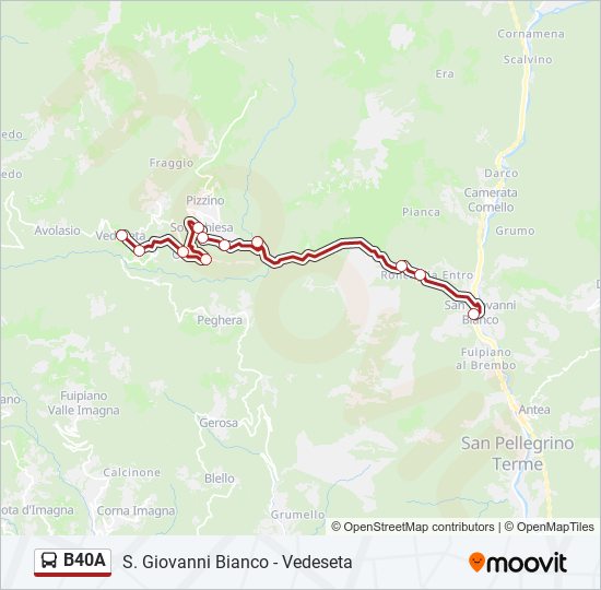 B40A bus Line Map