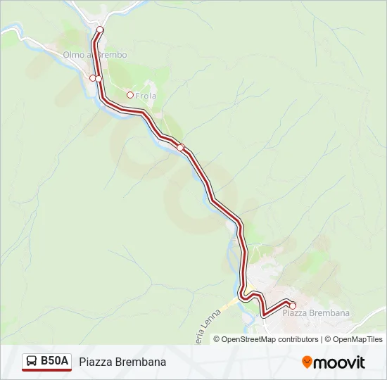 B50A Bus Line Map