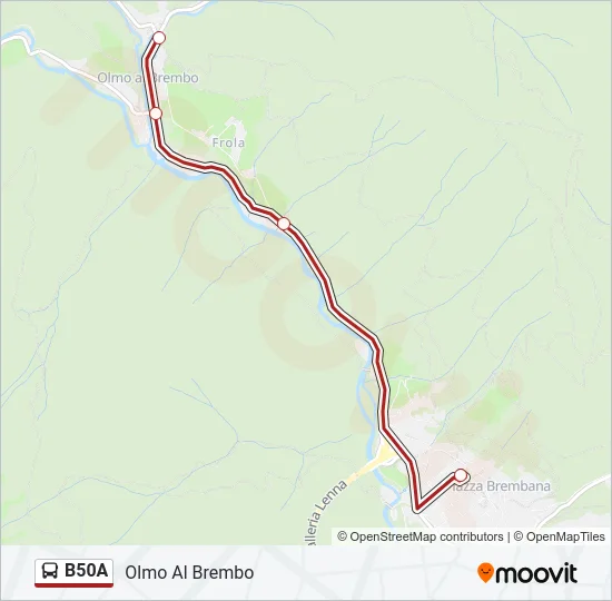 B50A Bus Line Map