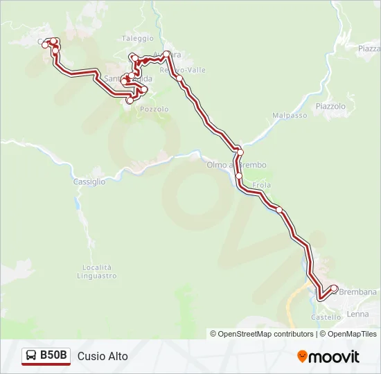 B50B Bus Line Map