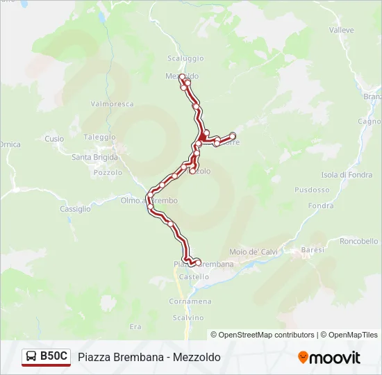 B50C Bus Line Map