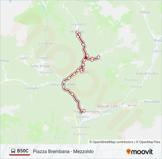 B50C Bus Line Map
