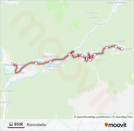 B50E Bus Line Map