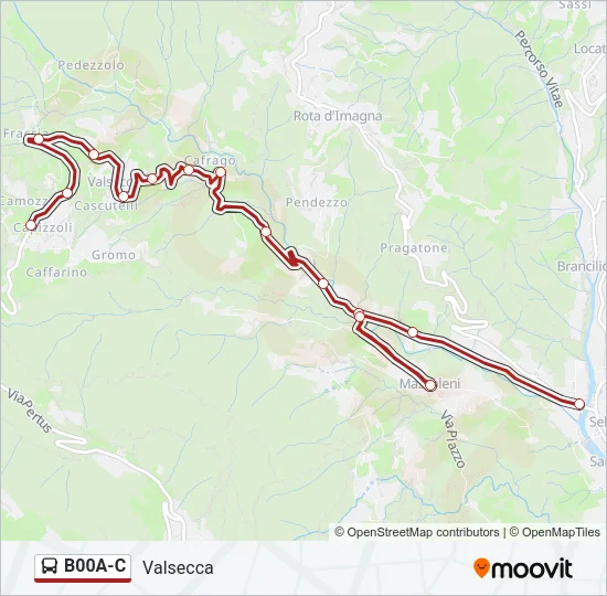 B00A-C Bus Line Map