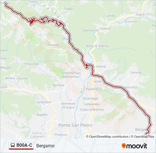 B00A-C bus Line Map