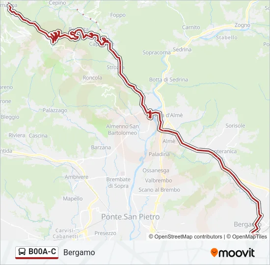 B00A-C Bus Line Map