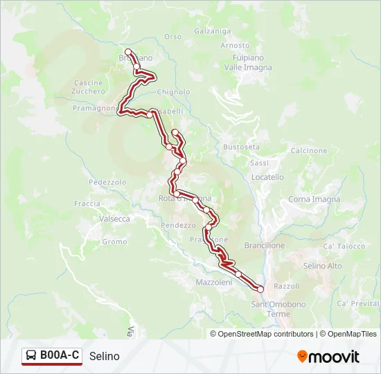 B00A-C Bus Line Map